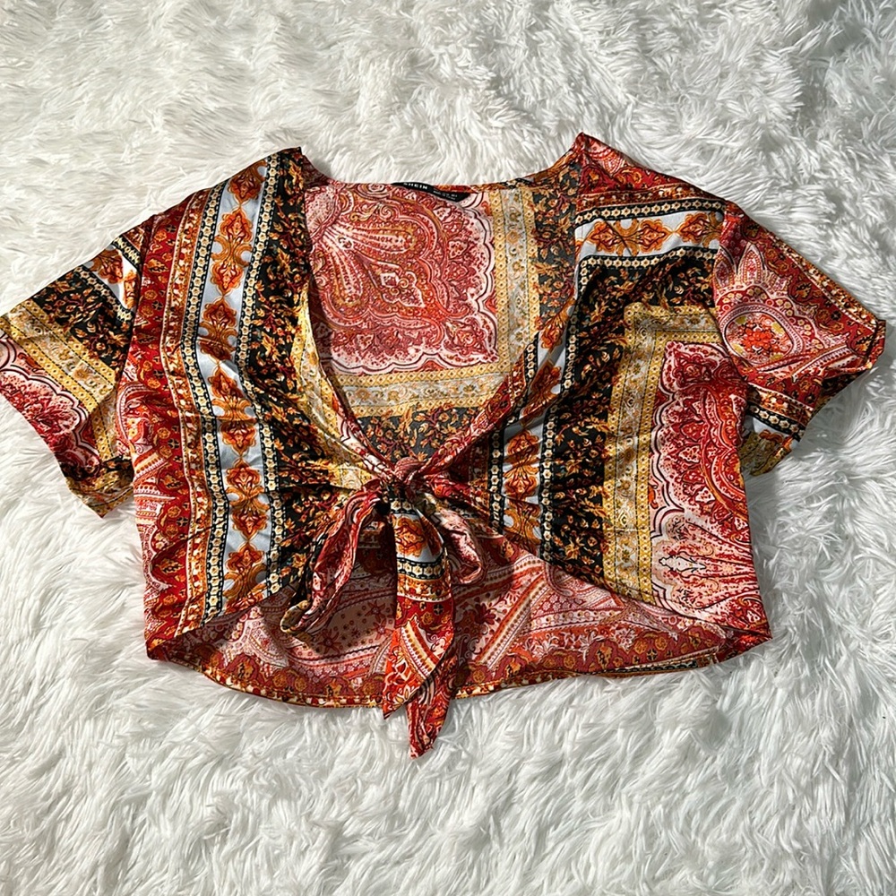Small SHEIN satin crop top